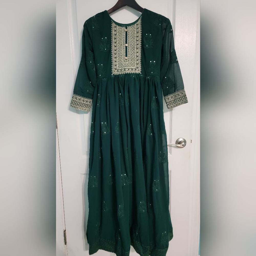 Designer Green Gown